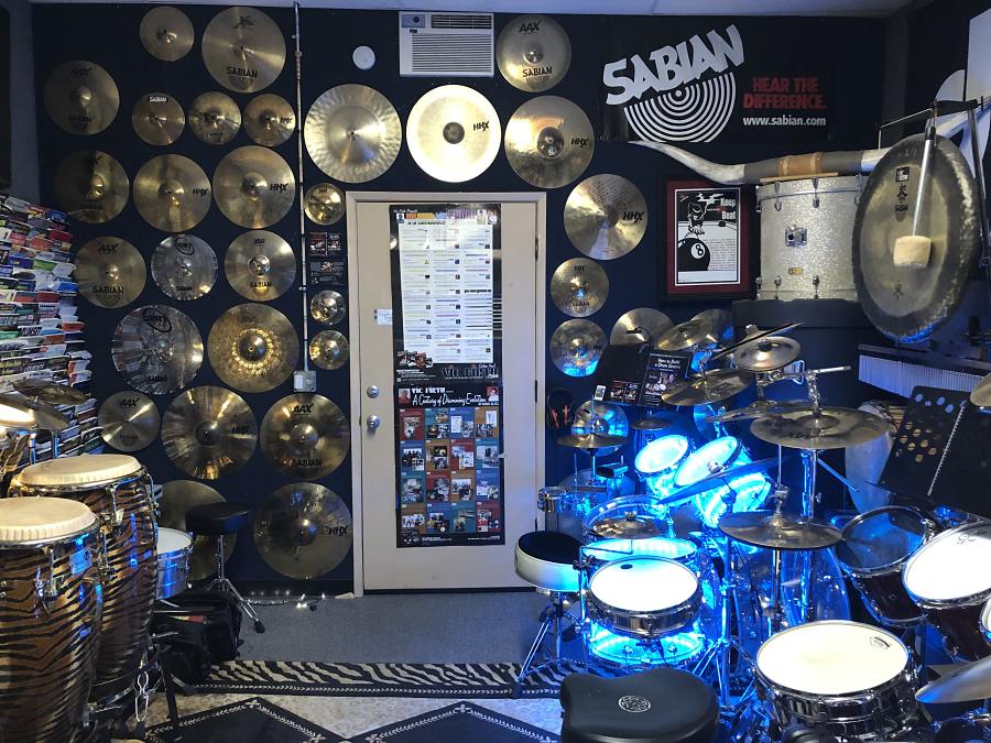 Rick Stojak's Drum Studio, Cymbal Wall